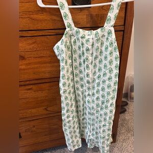 Lake Pajama Green Print Sleeveless Nightgown NWOT